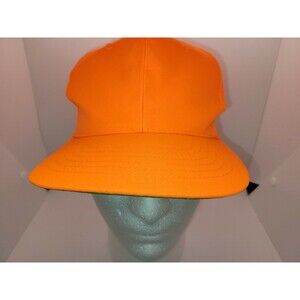 Vintage 80's Party Theme Fluorescent Orange Baseball SnapBack Cap Hat Adjustable